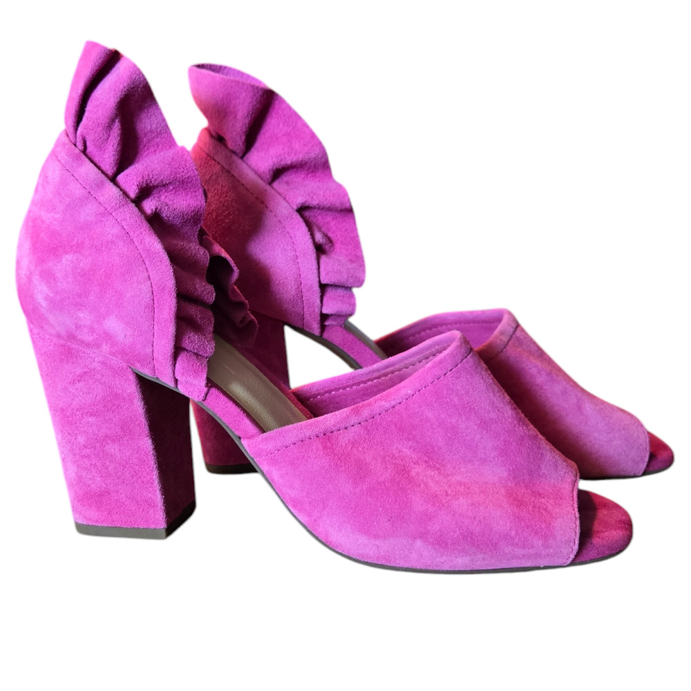 Seychelles Pink Ruffle Heels - Picture 2 of 8